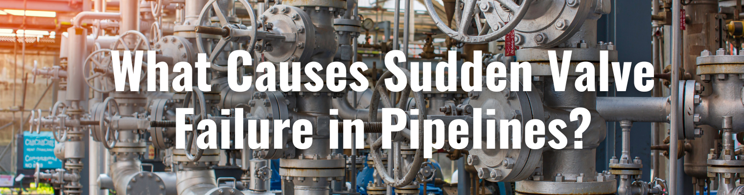 What causes sudden valve failure in pipelines?